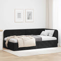 Eckbettgestell Schwarz 90 x 190 cm Samt