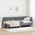 Eckbettgestell Dunkelgrau 80 x 200 cm Stoff