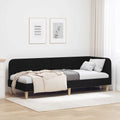 Eckbettgestell Schwarz 80 x 200 cm Stoff