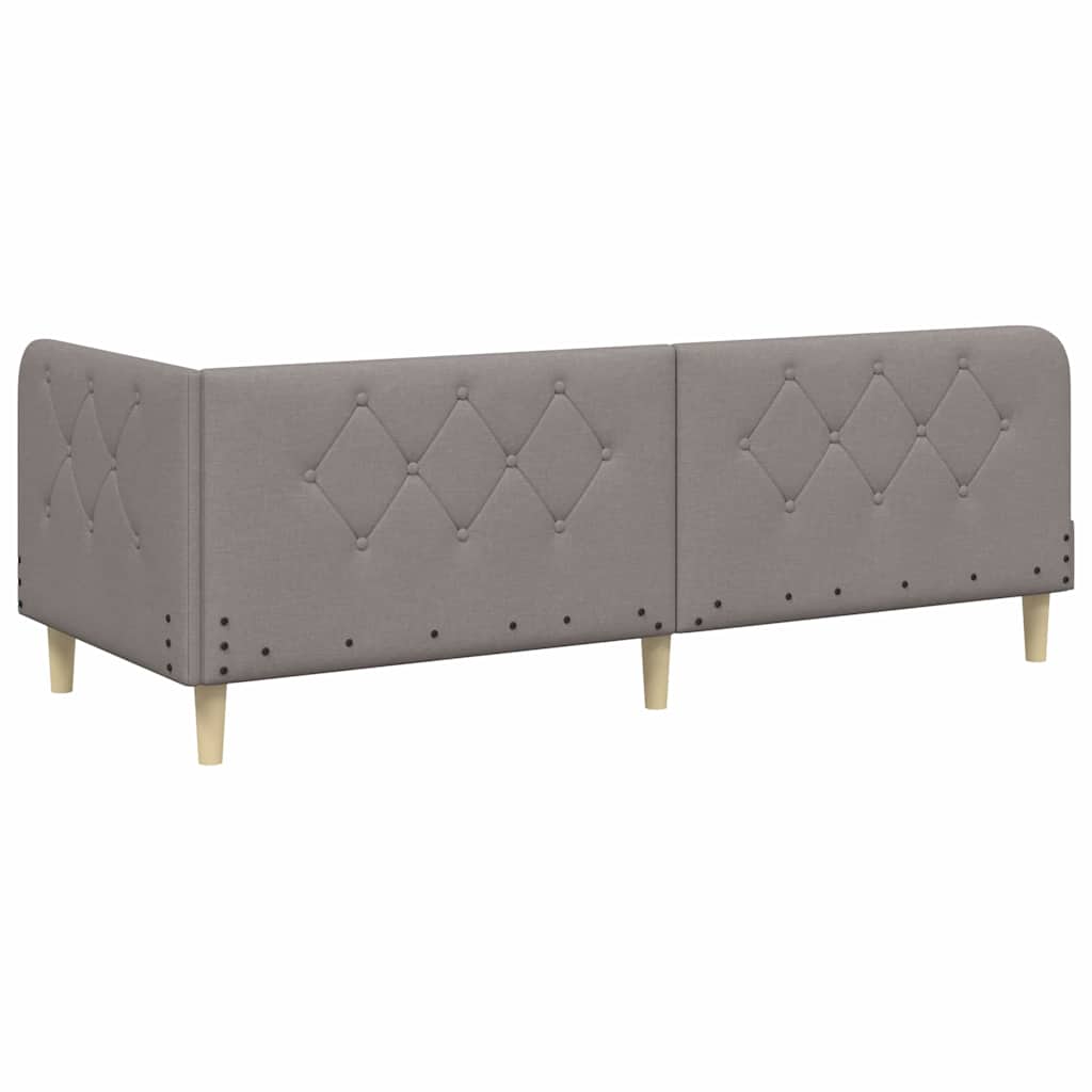 Eckbettgestell Taupe 80 x 200 cm Stoff