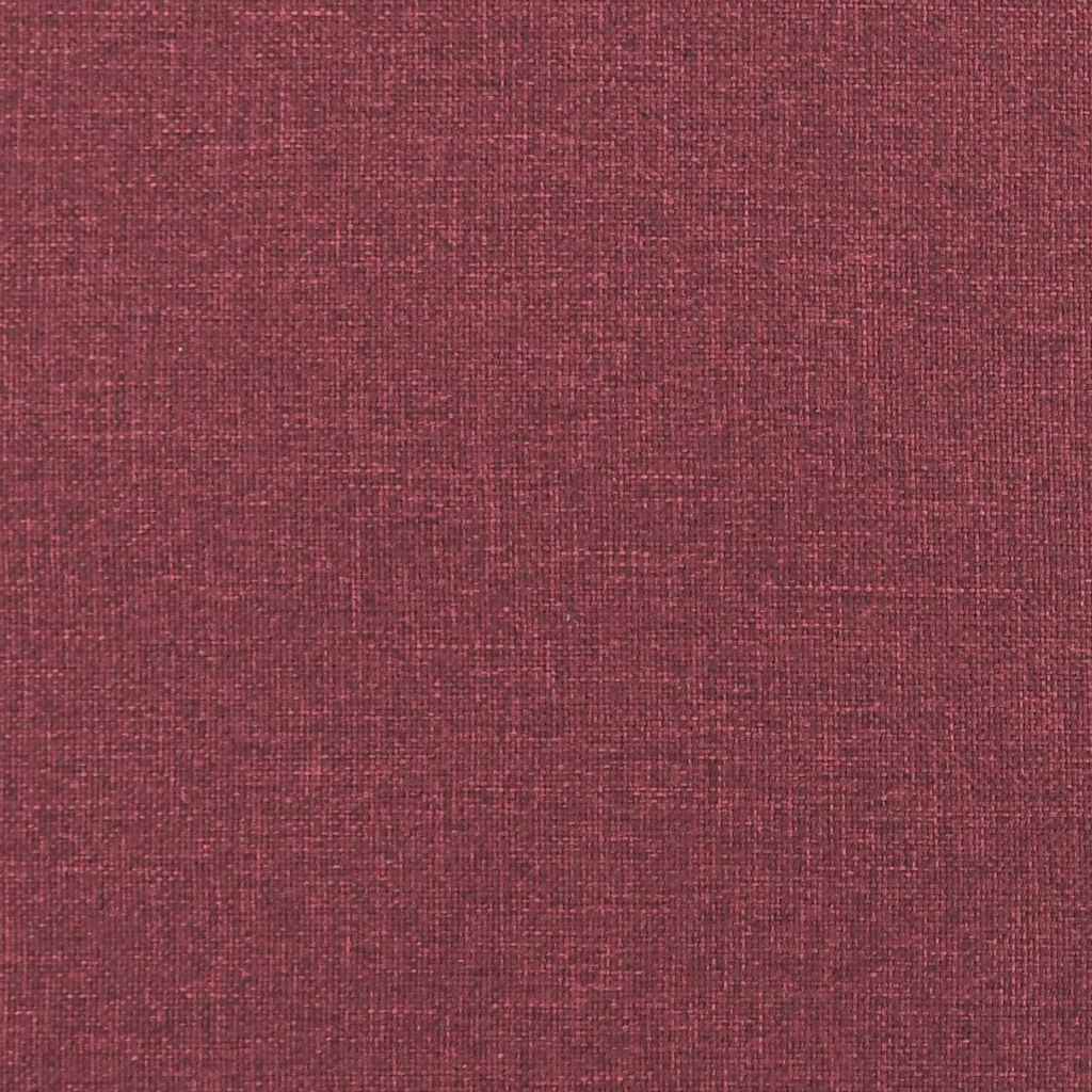 Eckbettgestell Weinrot 90 x 190 cm Stoff
