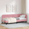 Eckbettgestell Rosa 80 x 200 cm Samt