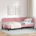 Eckbettgestell Rosa 90 x 200 cm Samt