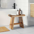 Duschhocker Natur 50 x 30 x 44 cm Massives Suarholz