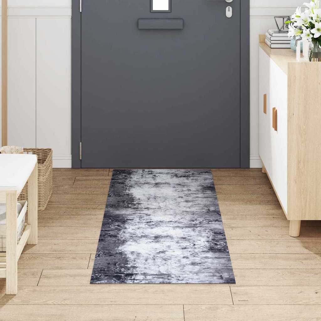 Küchen Teppich Grau 180 x 60 cm Samt