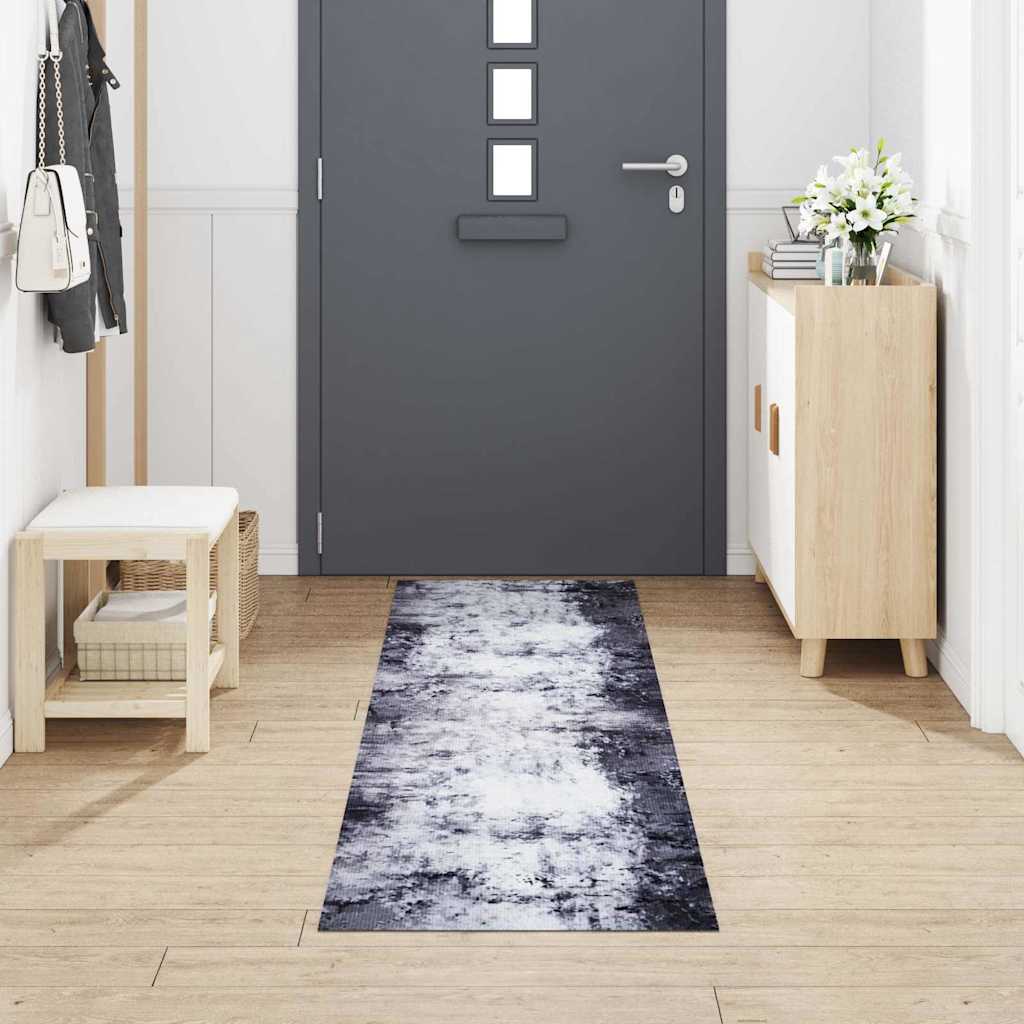 Küchen Teppich Grau 300 x 60 cm Samt