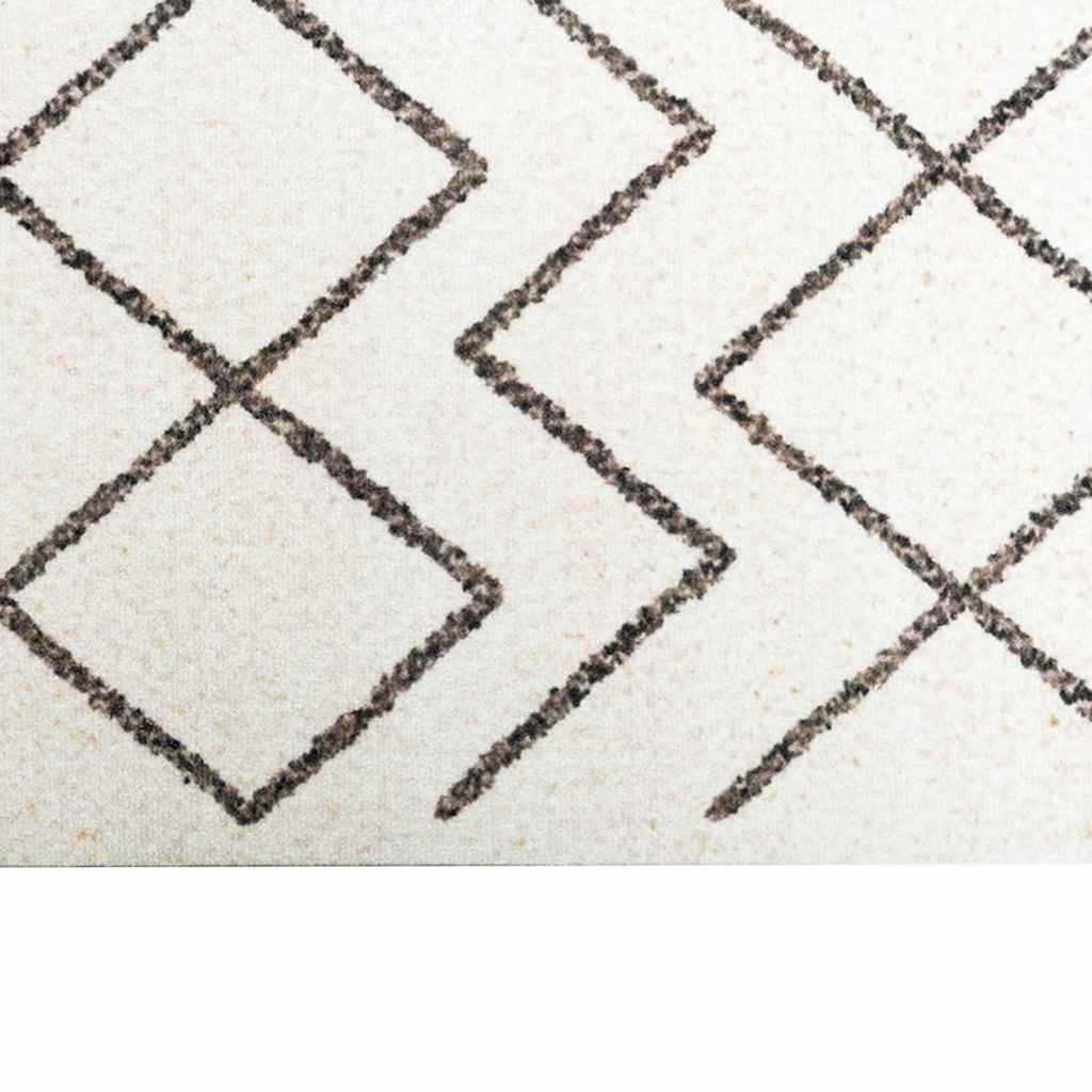 Küchen Teppich Weiß 300 x 60 cm Samt