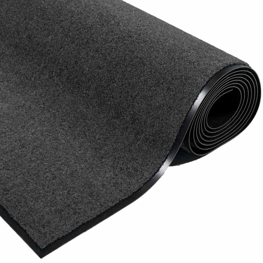 Fußmatte Anthrazit 80 x 60 x 1,2 cm Teddystoff