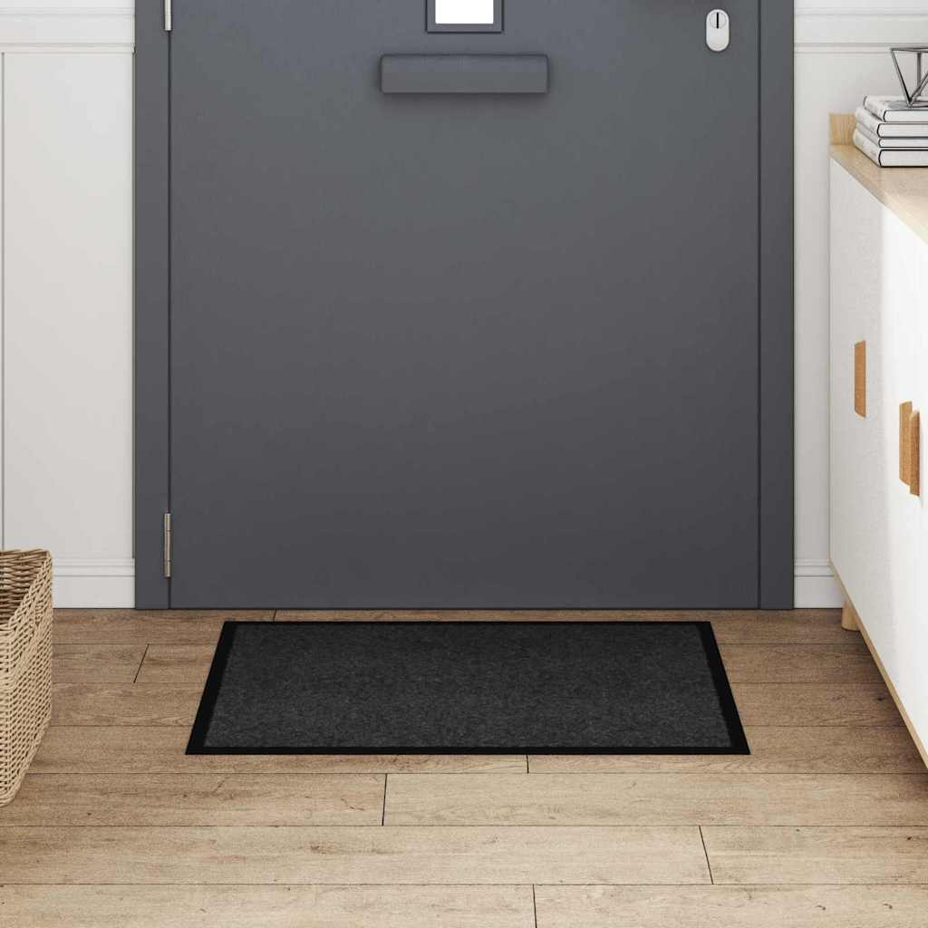 Fußmatte Anthrazit 80 x 60 x 1,2 cm Teddystoff