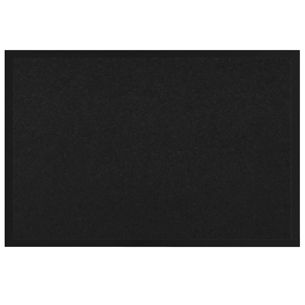 Fußmatte Schwarz 120 x 80 x 1,2 cm Teddystoff
