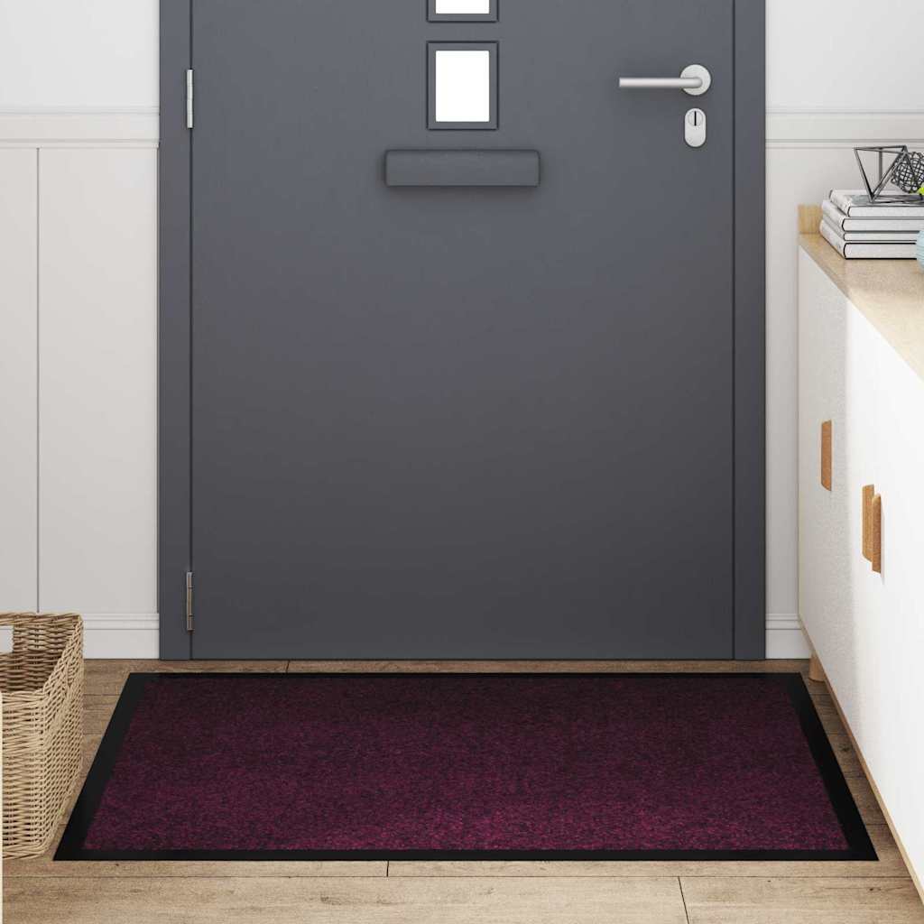 Fußmatte Bordeaux 120 x 80 x 1,2 cm Teddystoff