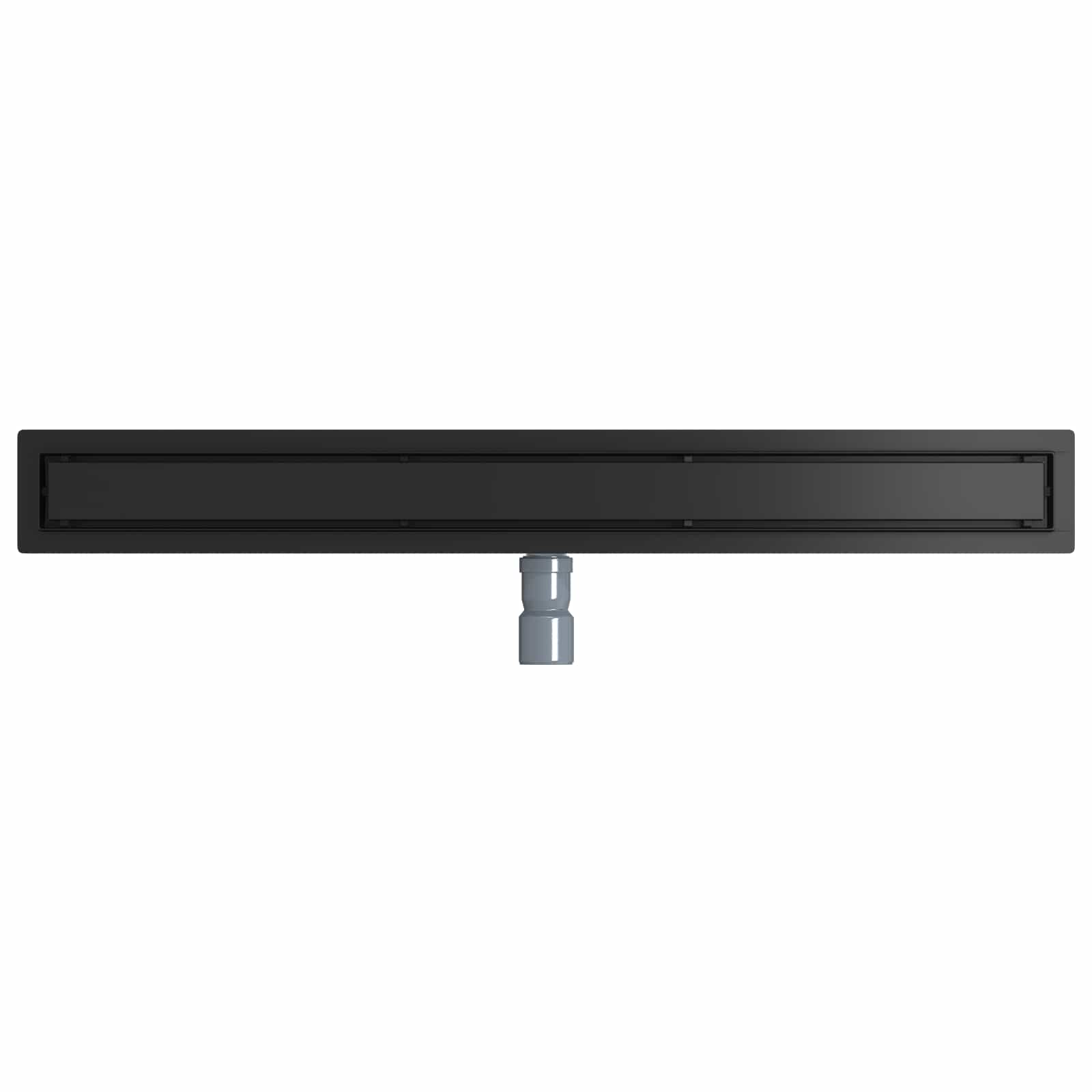 Duschablauf 2-in-1 mit 360° Siphon Schwarz 90 cm Edelstahl 304