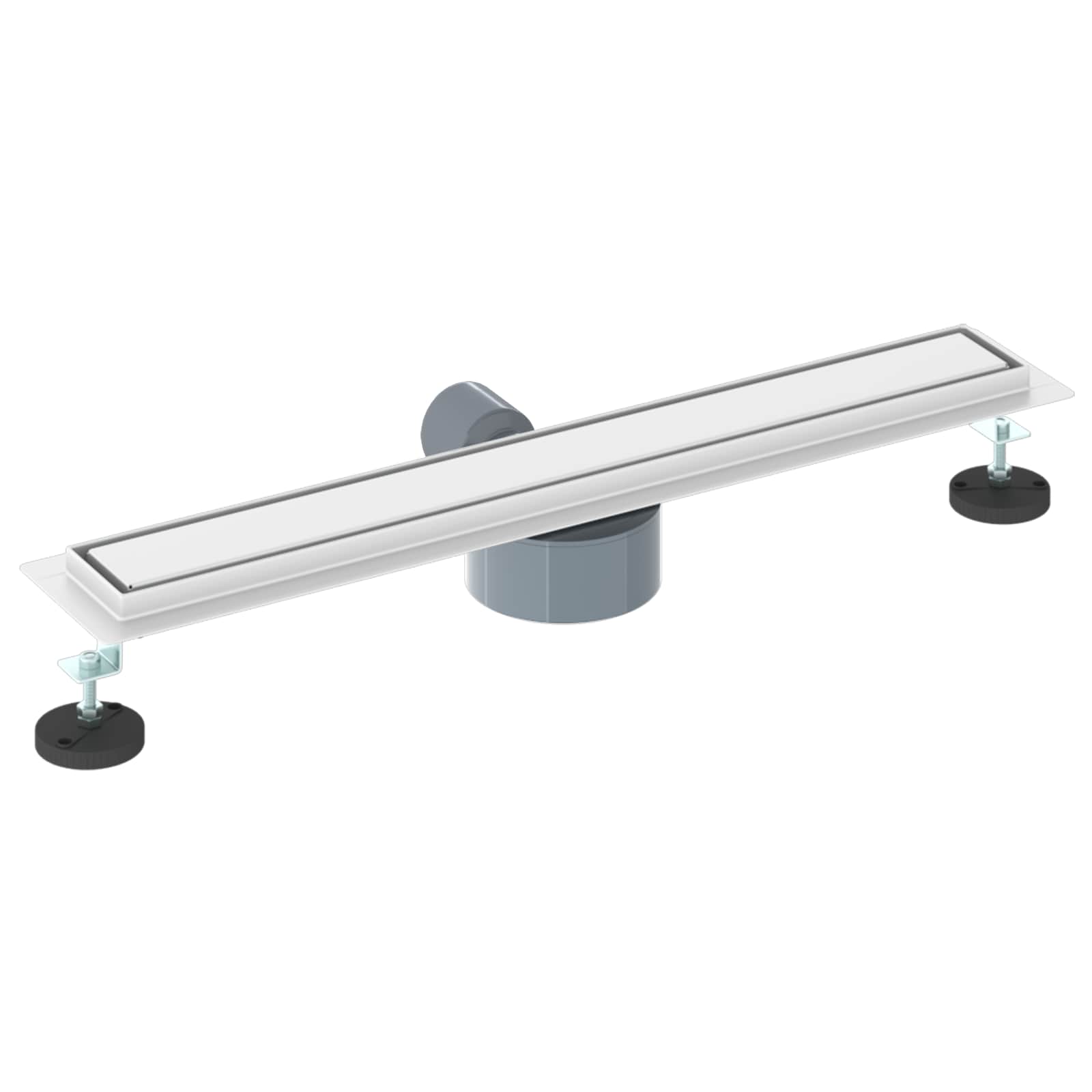 Duschablauf 2-in-1 mit 360° Siphon Silber 60 cm Edelstahl 304