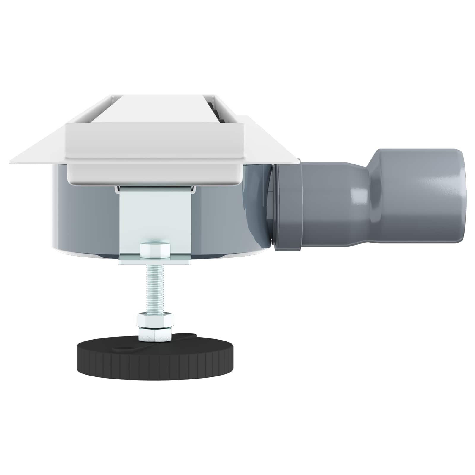 Duschablauf 2-in-1 mit 360° Siphon Silber 60 cm Edelstahl 304