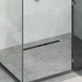Duschabfluss mit Glashülle und 360° Siphon Schwarz 60 cm