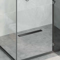2 in 1 Duschabfluss Schwarz 60 cm Edelstahl 304