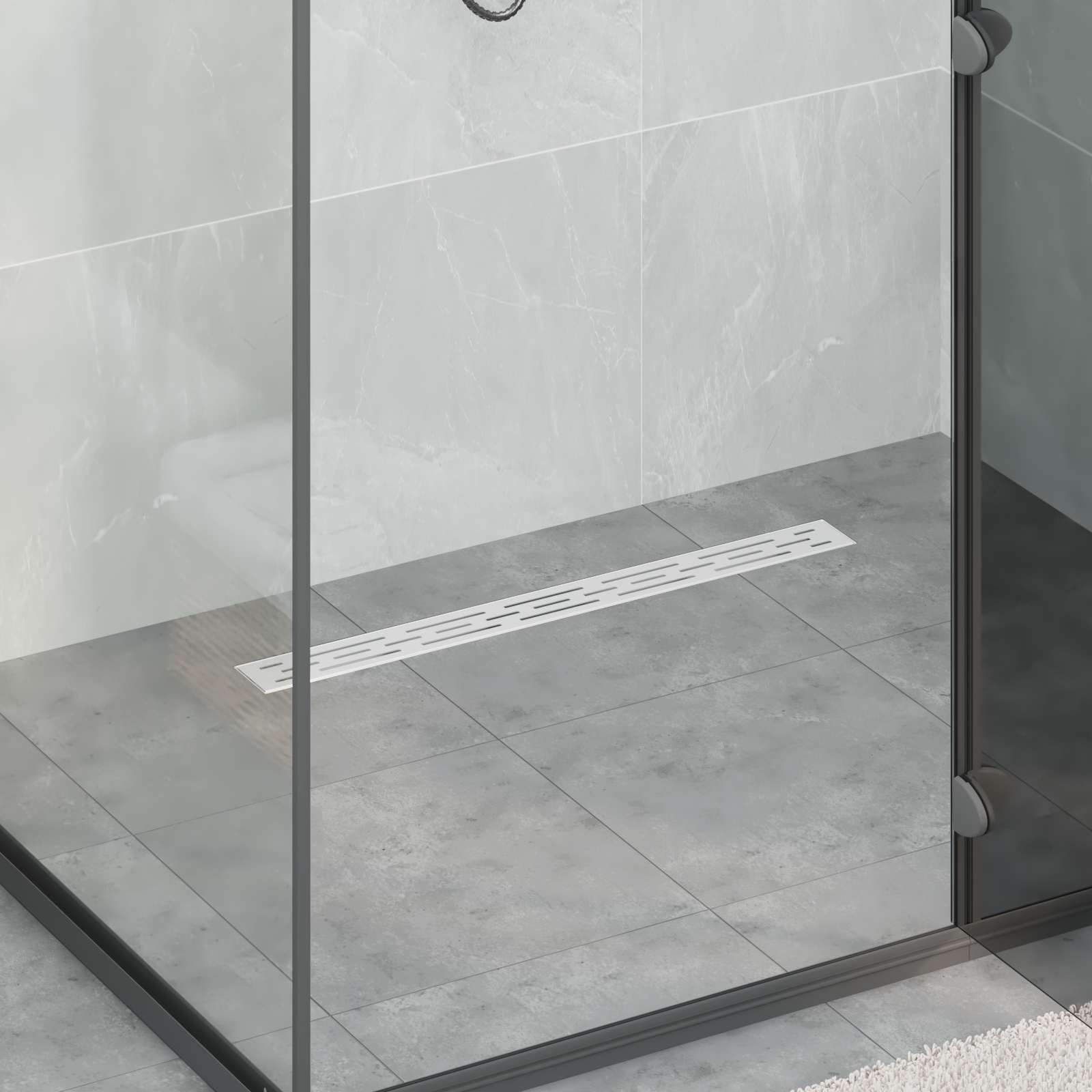 Duschabfluss mit Liniendesign Silber 70 cm Edelstahl 304