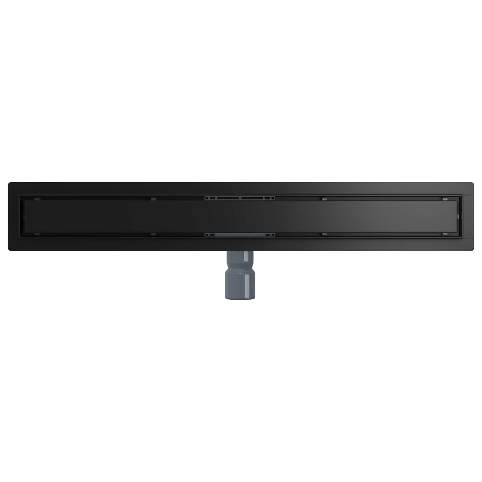 2 in 1 Duschabfluss Schwarz 70 cm Edelstahl 304