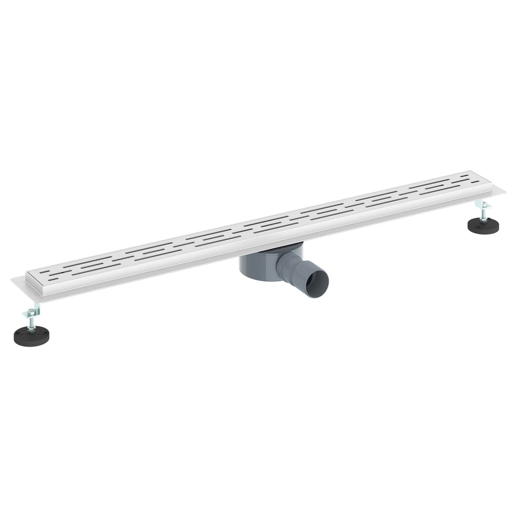 Duschabfluss mit Glashülle und 360° Siphon Silber 90 cm