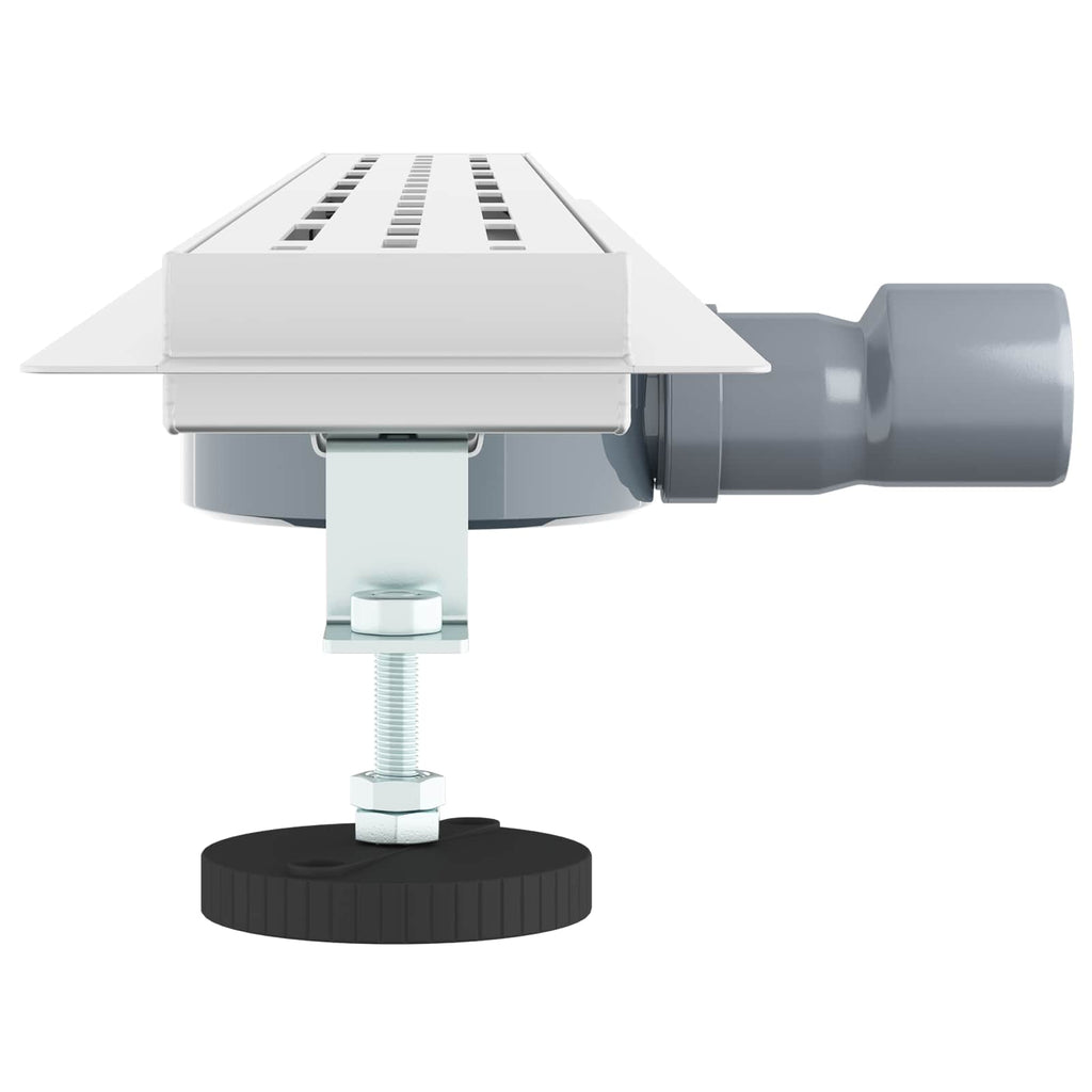 Duschabfluss mit Glashülle und 360° Siphon Silber 90 cm