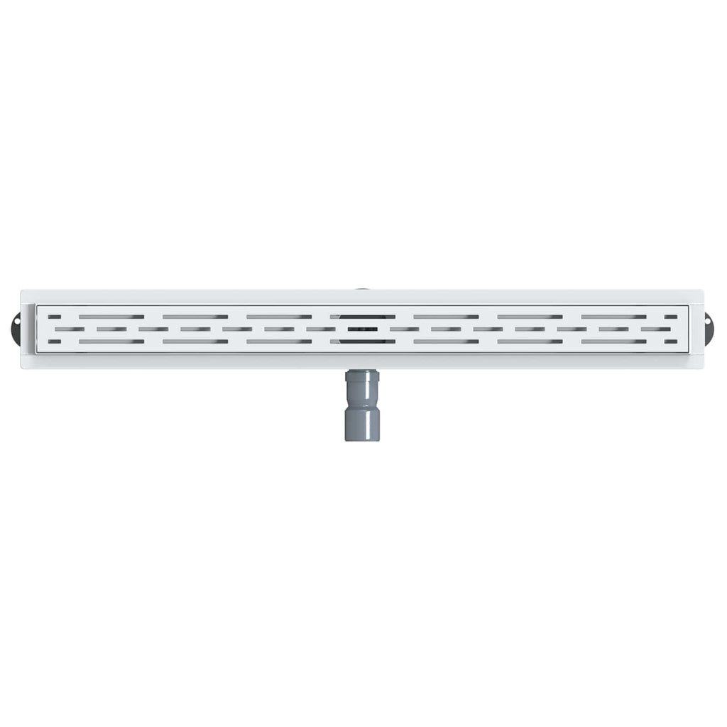 Duschabfluss mit Glashülle und 360° Siphon Silber 90 cm
