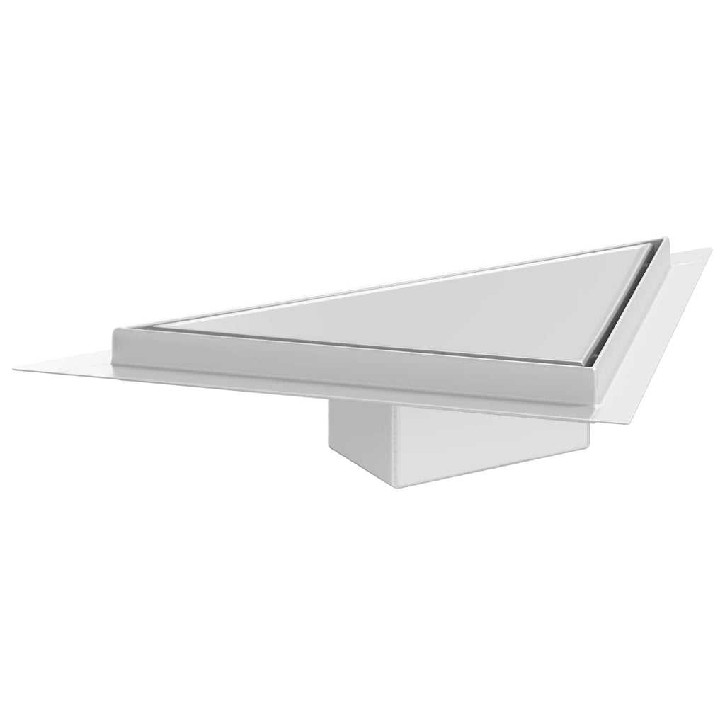2 in 1 Dreiecks-Duschabfluss Silber 32 x 32 x 7,5 cm