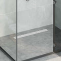 Duschabfluss mit Glashülle und 360° Siphon Silber 70 cm
