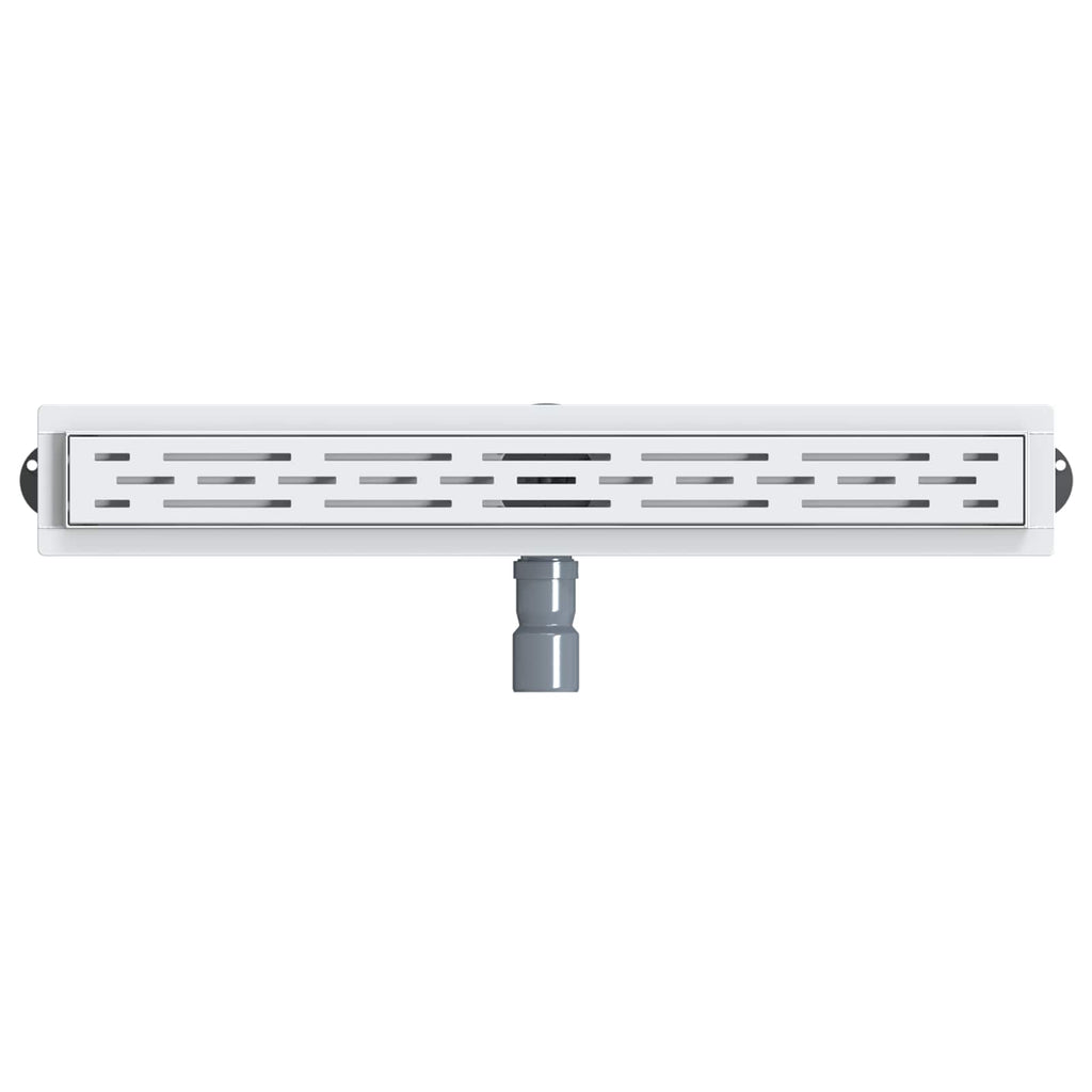 Duschabfluss mit Glashülle und 360° Siphon Silber 70 cm