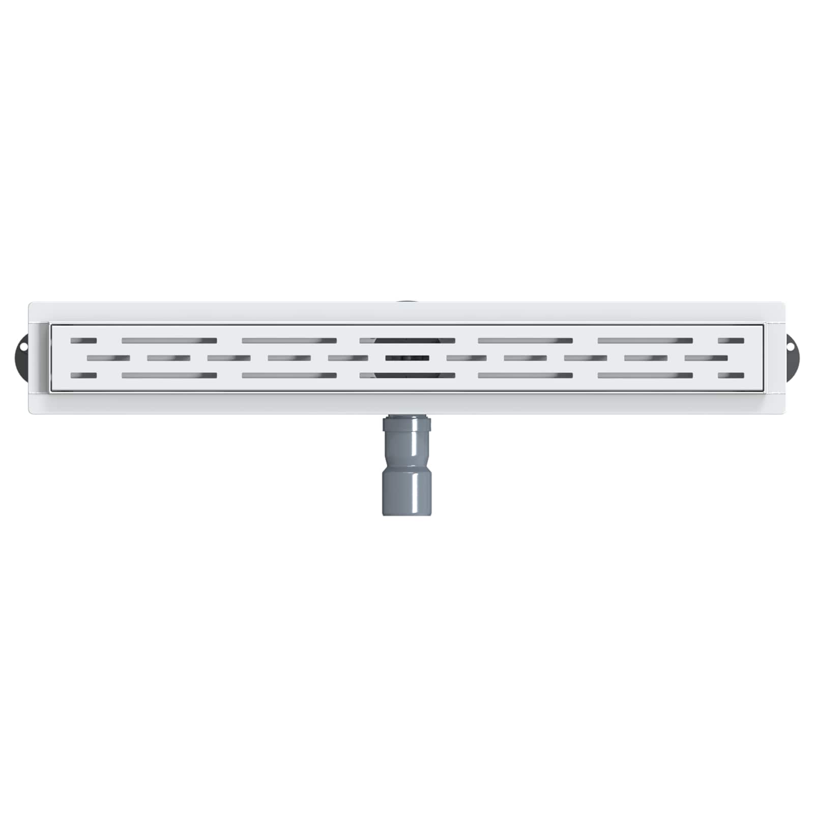 Duschabfluss mit Glashülle und 360° Siphon Silber 70 cm