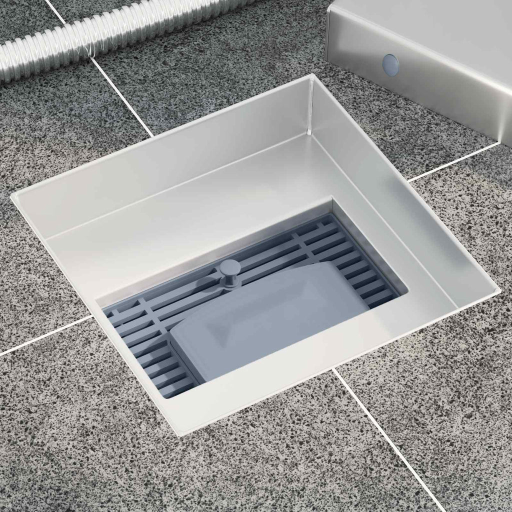 2 in 1 Duschabfluss Silber 15 x 15 cm Edelstahl 304