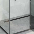 Duschablauf 2-in-1 mit 360° Siphon Schwarz 100 cm Edelstahl 304