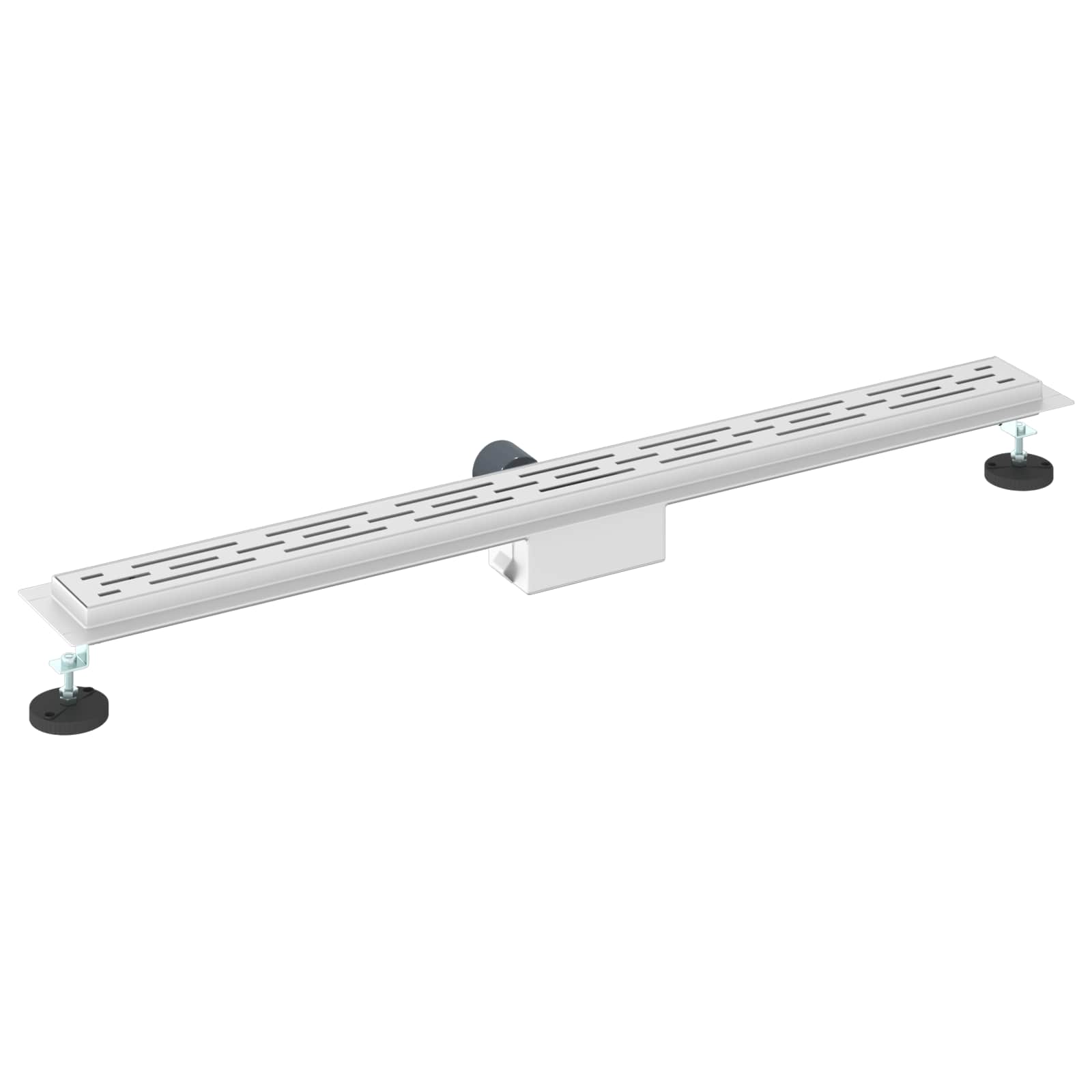 Duschabfluss mit Liniendesign Silber 100 cm Edelstahl 304