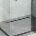 Duschabfluss mit Glashülle und 360° Siphon Schwarz 90 cm