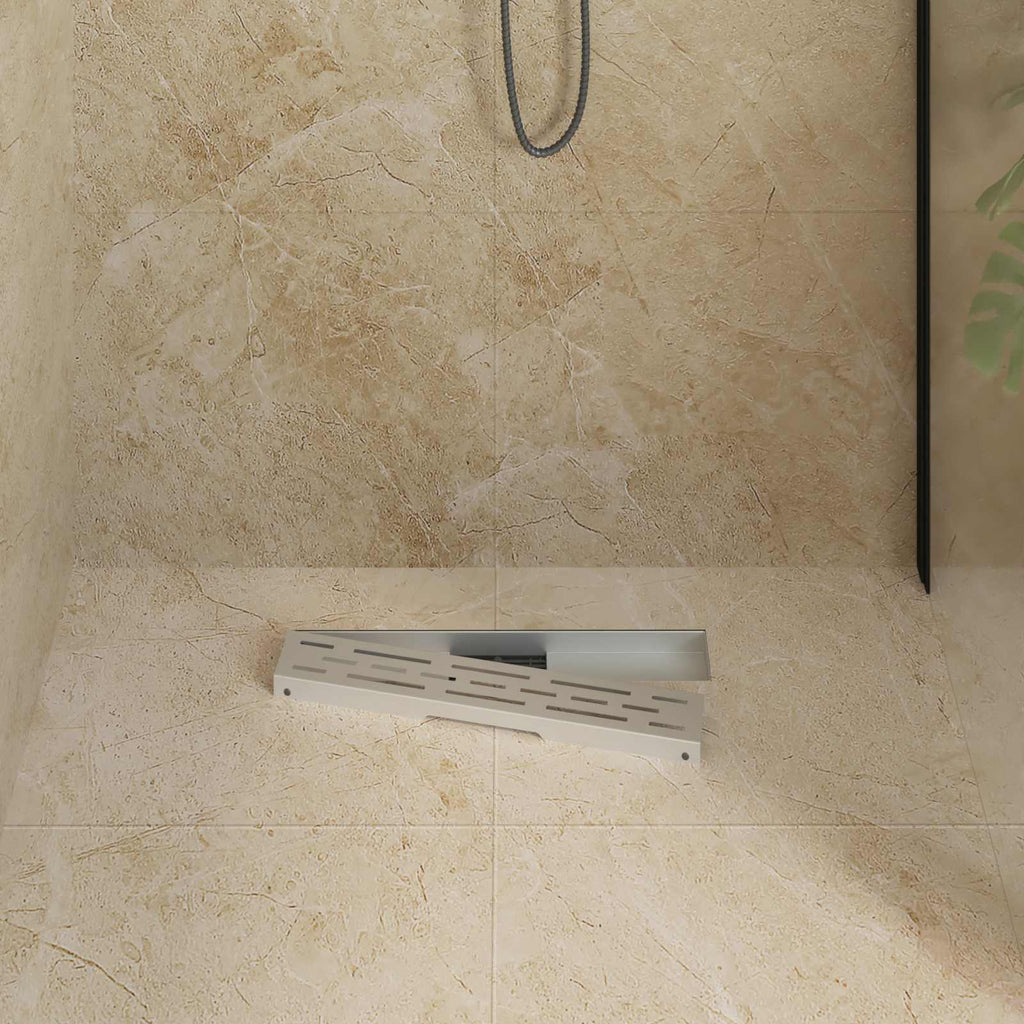 Duschabfluss mit Liniendesign Silber 60 cm Edelstahl 304