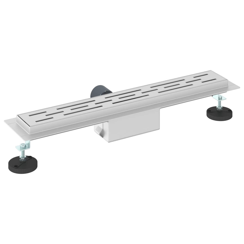 Duschabfluss mit Liniendesign Silber 60 cm Edelstahl 304