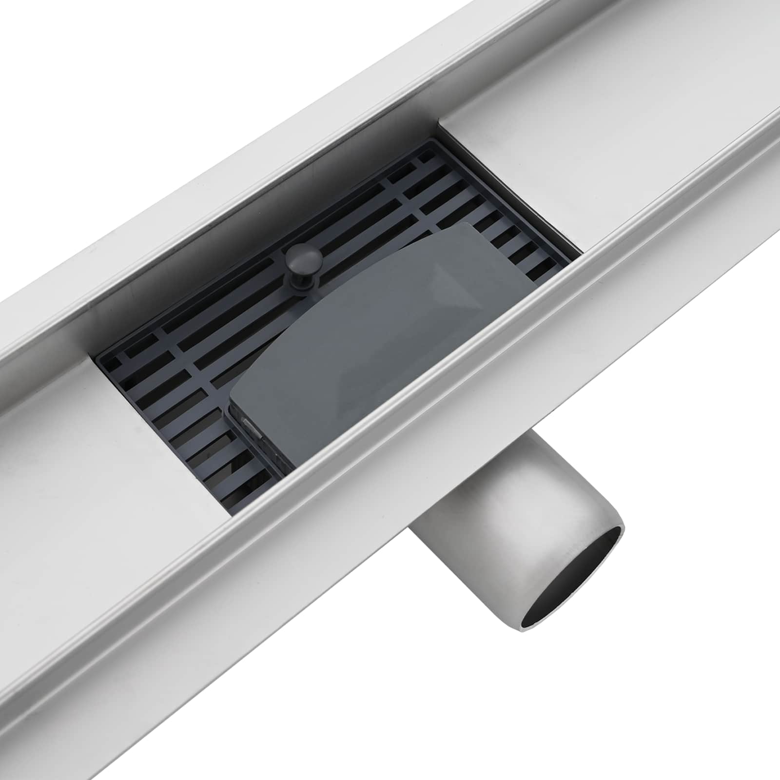 2 in 1 Duschabfluss Silber 60 cm Edelstahl 304
