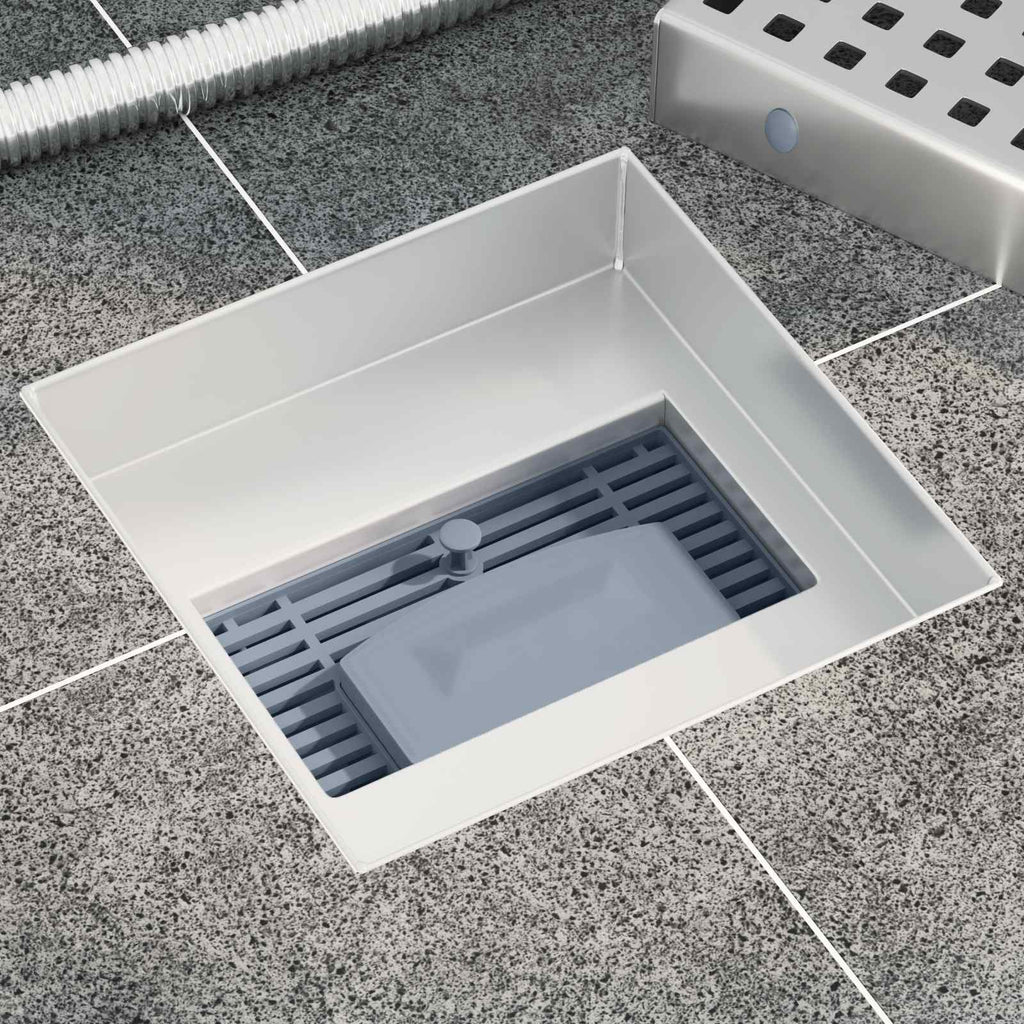 Punkt Duschablauf Silber 15 x 15 cm Edelstahl 304