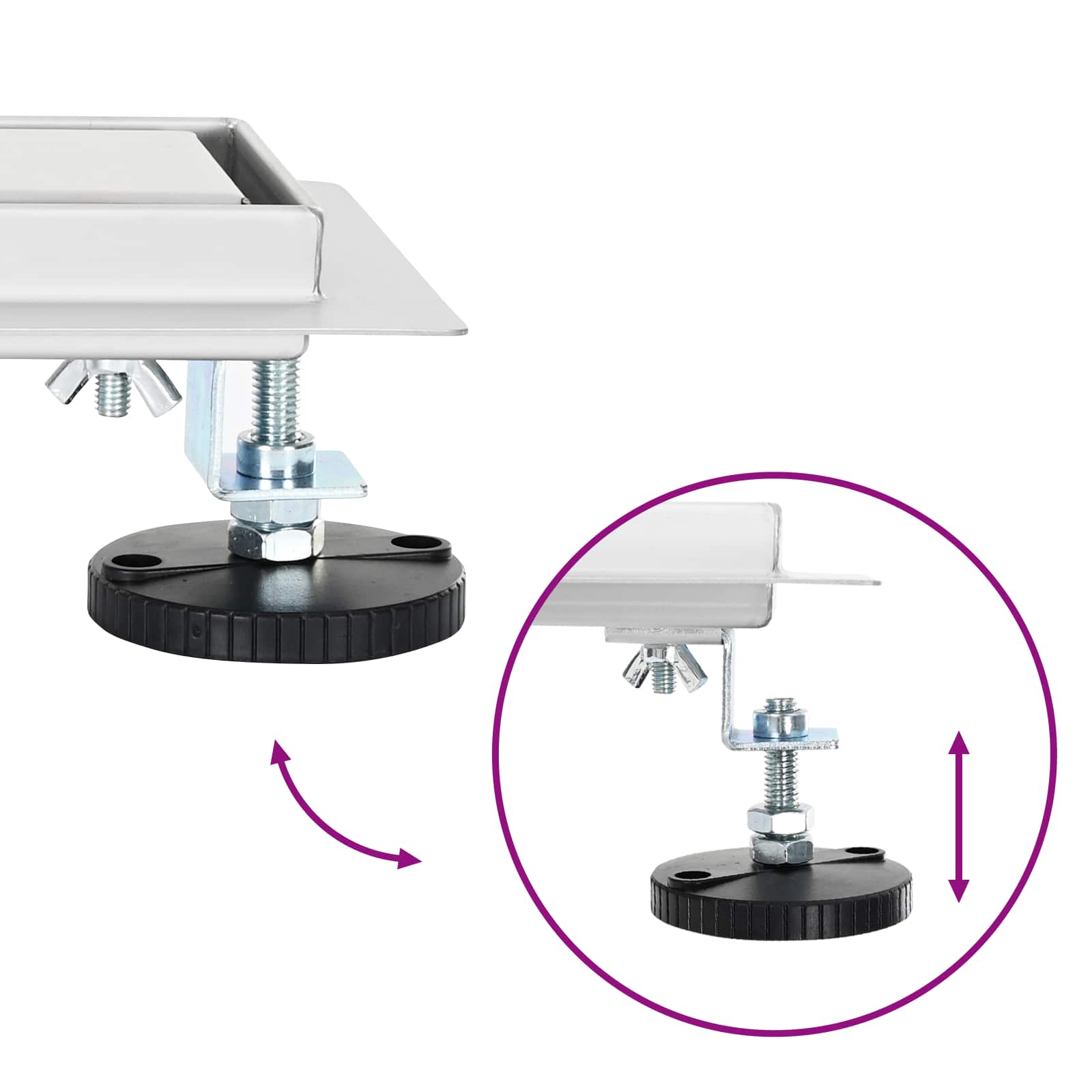 Duschablauf 2-in-1 mit 360° Siphon Silber 80 cm Edelstahl 304