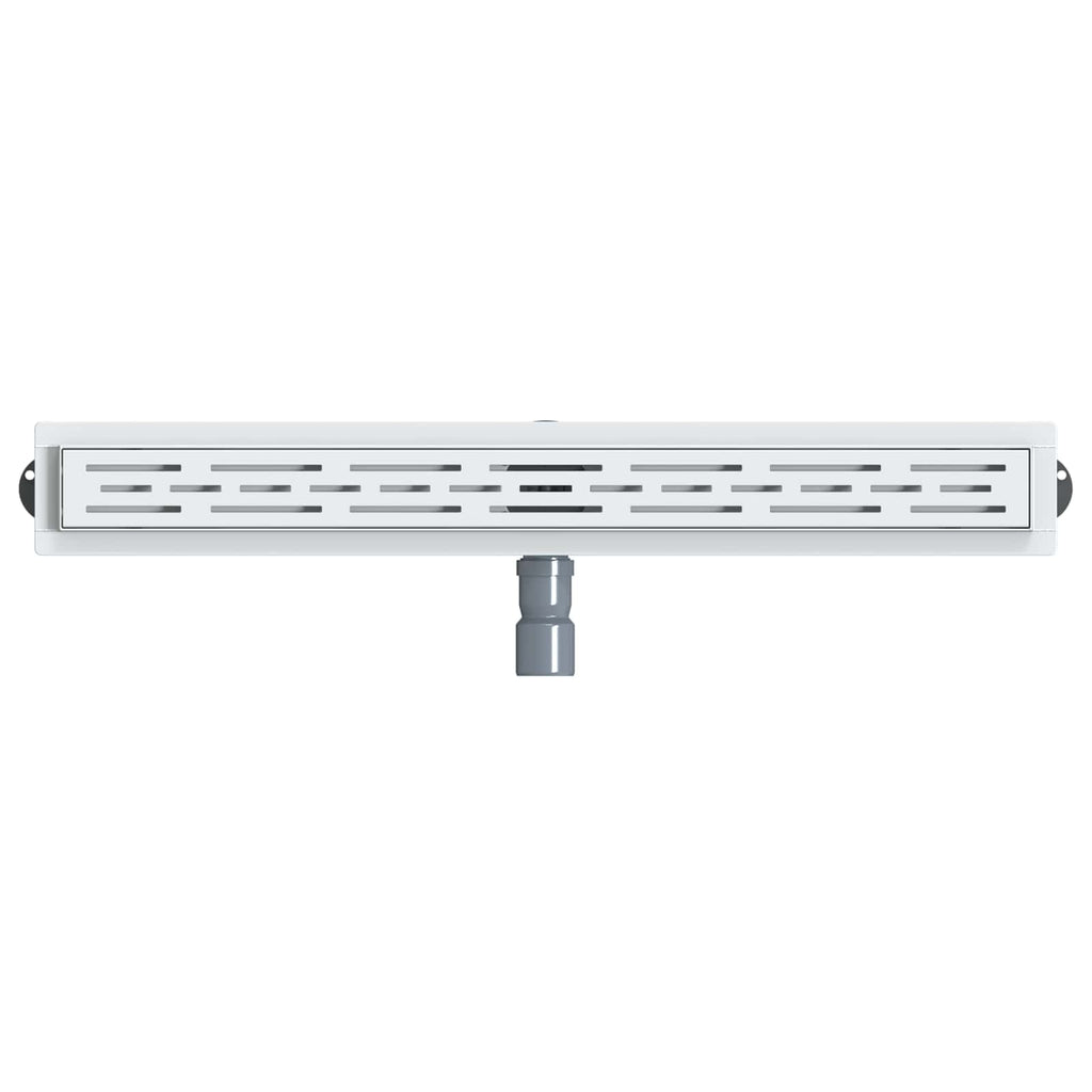 Duschabfluss mit Glashülle und 360° Siphon Silber 80 cm