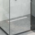 Duschabfluss mit Liniendesign Silber 80 cm Edelstahl 304