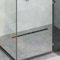 Duschabfluss mit Glashülle und 360° Siphon Schwarz 80 cm
