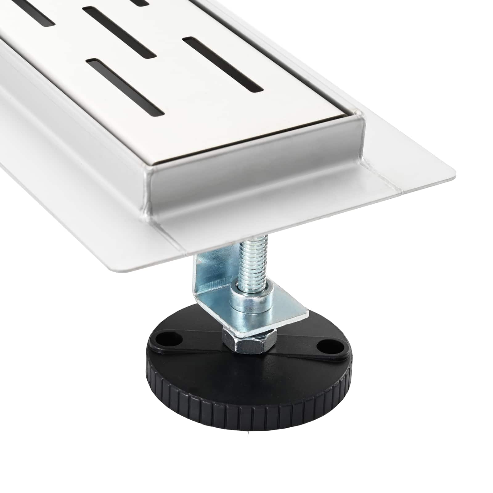 Duschabfluss mit Glashülle und 360° Siphon Silber 100 cm