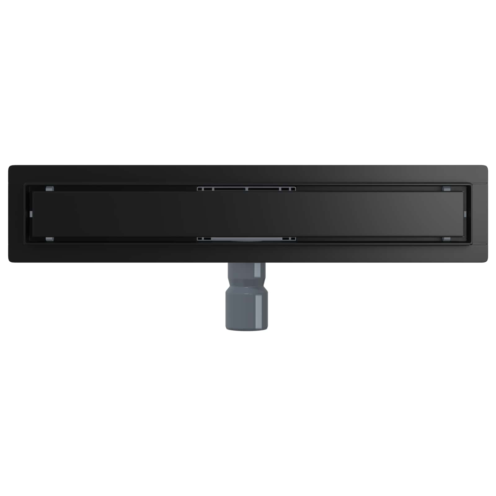 2 in 1 Duschabfluss Schwarz 50 cm Edelstahl 304