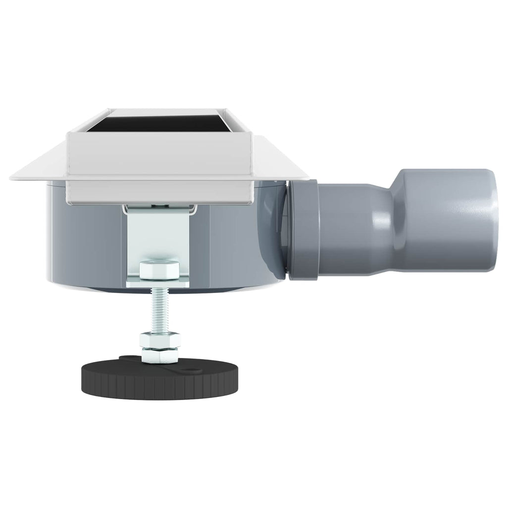 Duschabfluss mit Glashülle und 360° Siphon Schwarz 50 cm
