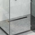 2 in 1 Duschabfluss Schwarz 80 cm Edelstahl 304