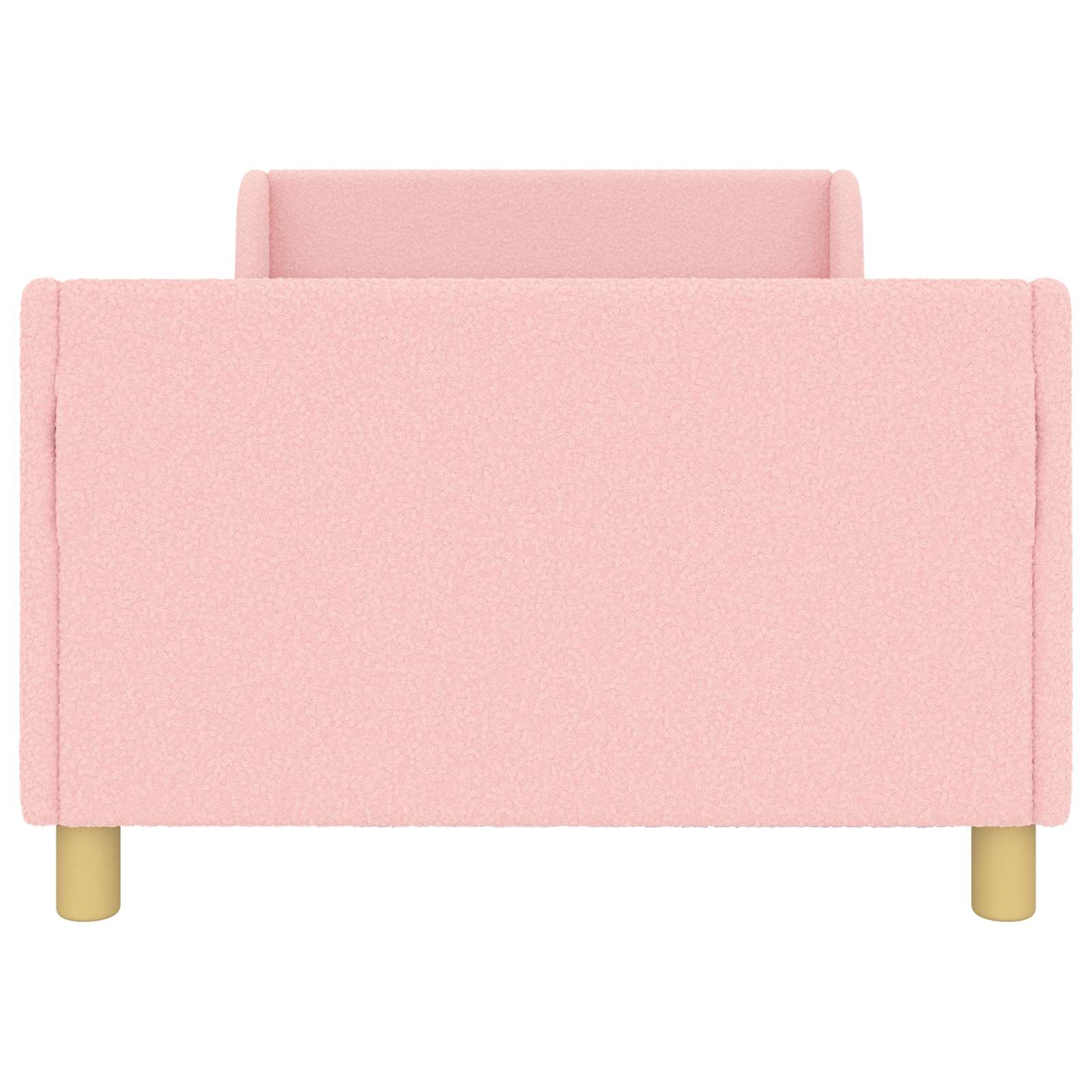Kinderbettgestell mit Kopfteil Rosa 80 x 200 cm Bouclé