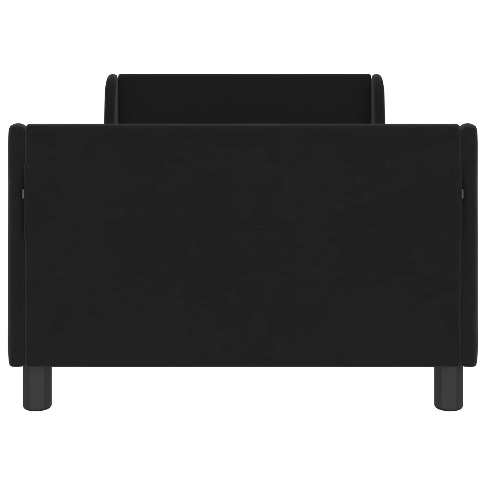 Kinderbettgestell mit Kopfteil Schwarz 80 x 200 cm Samt