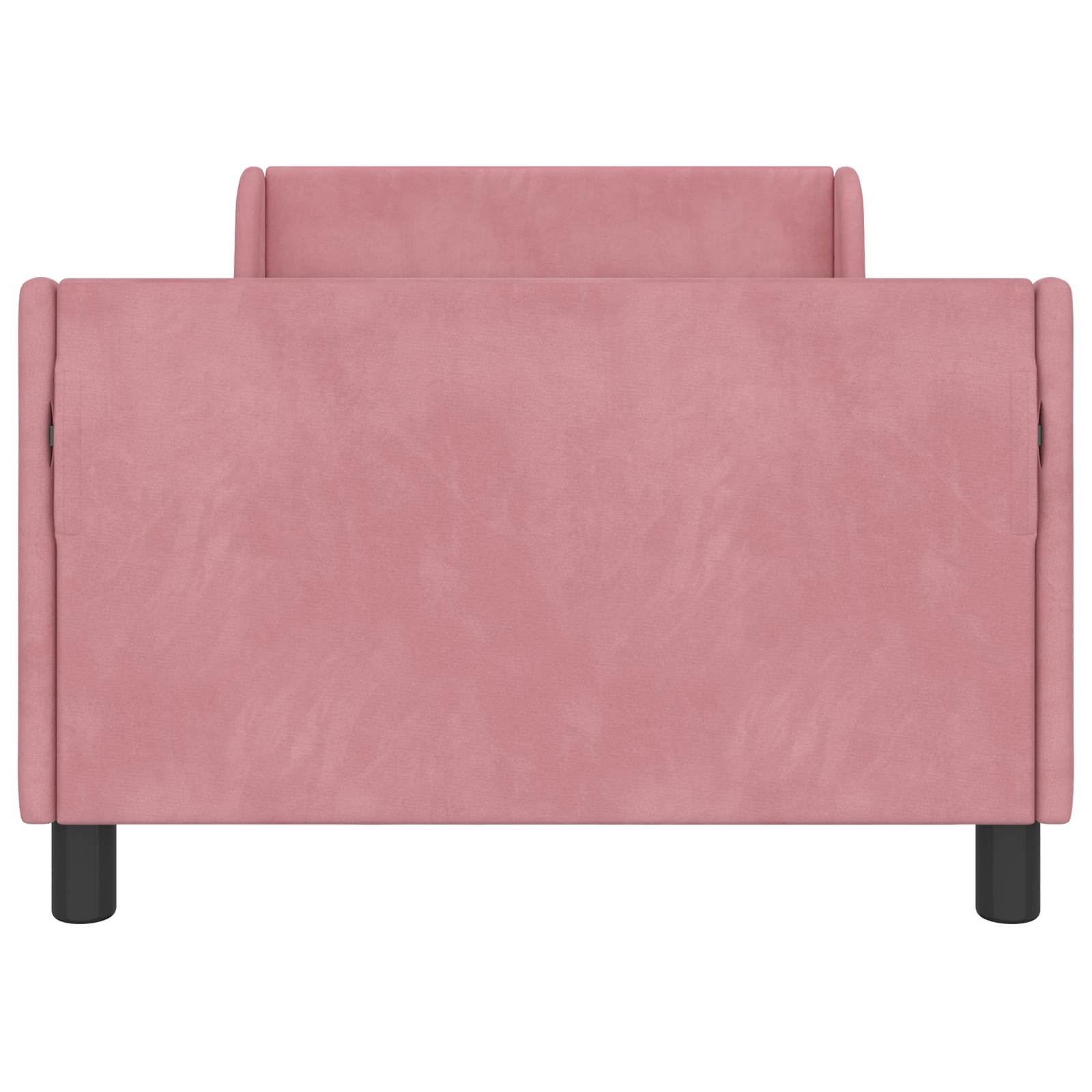 Kinderbettgestell mit Kopfteil Rosa 90 x 190 cm Samt