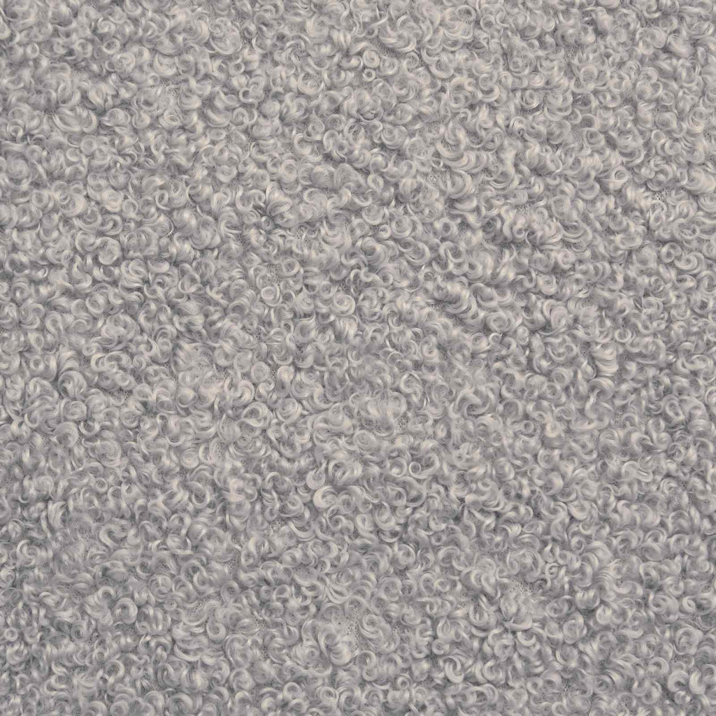 Kinderbettgestell mit Kopfteil Hellgrau 90 x 200 cm Bouclé