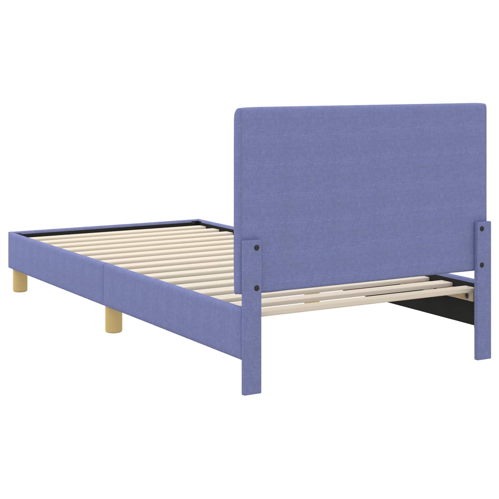 Kinderbettgestell mit Kopfteil Jeans blau 90 x 200 cm Stoff